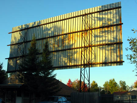 Northwoods Drive-In Theatre - Rear Of Screen - Photo From Water Winter Wonderland (newer photo)